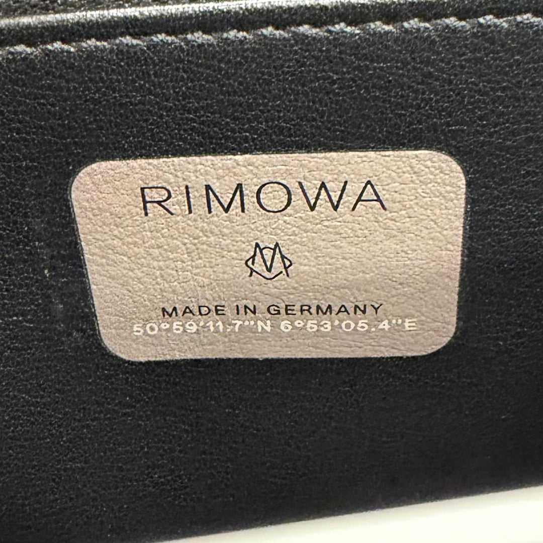 極美品□DIOR RIMOWA ディオールオム リモワ 2DRCA295YWT パーソナル アルミニウム レザー パーソナル ショルダーバッグ 黒 ドイツ製