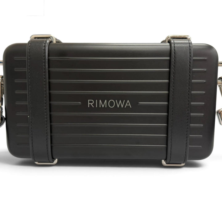極美品□DIOR RIMOWA ディオールオム リモワ 2DRCA295YWT パーソナル アルミニウム レザー パーソナル ショルダーバッグ 黒 ドイツ製