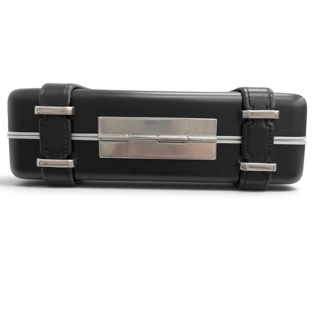 極美品□DIOR RIMOWA ディオールオム リモワ 2DRCA295YWT パーソナル アルミニウム レザー パーソナル ショルダーバッグ 黒 ドイツ製