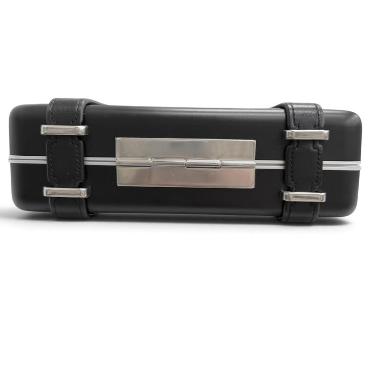 極美品□DIOR RIMOWA ディオールオム リモワ 2DRCA295YWT パーソナル アルミニウム レザー パーソナル ショルダーバッグ 黒 ドイツ製