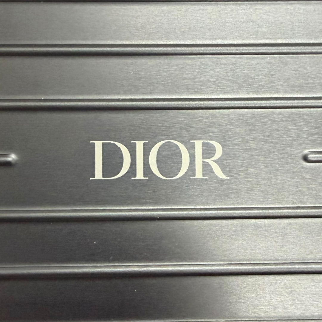 極美品□DIOR RIMOWA ディオールオム リモワ 2DRCA295YWT パーソナル アルミニウム レザー パーソナル ショルダーバッグ 黒 ドイツ製