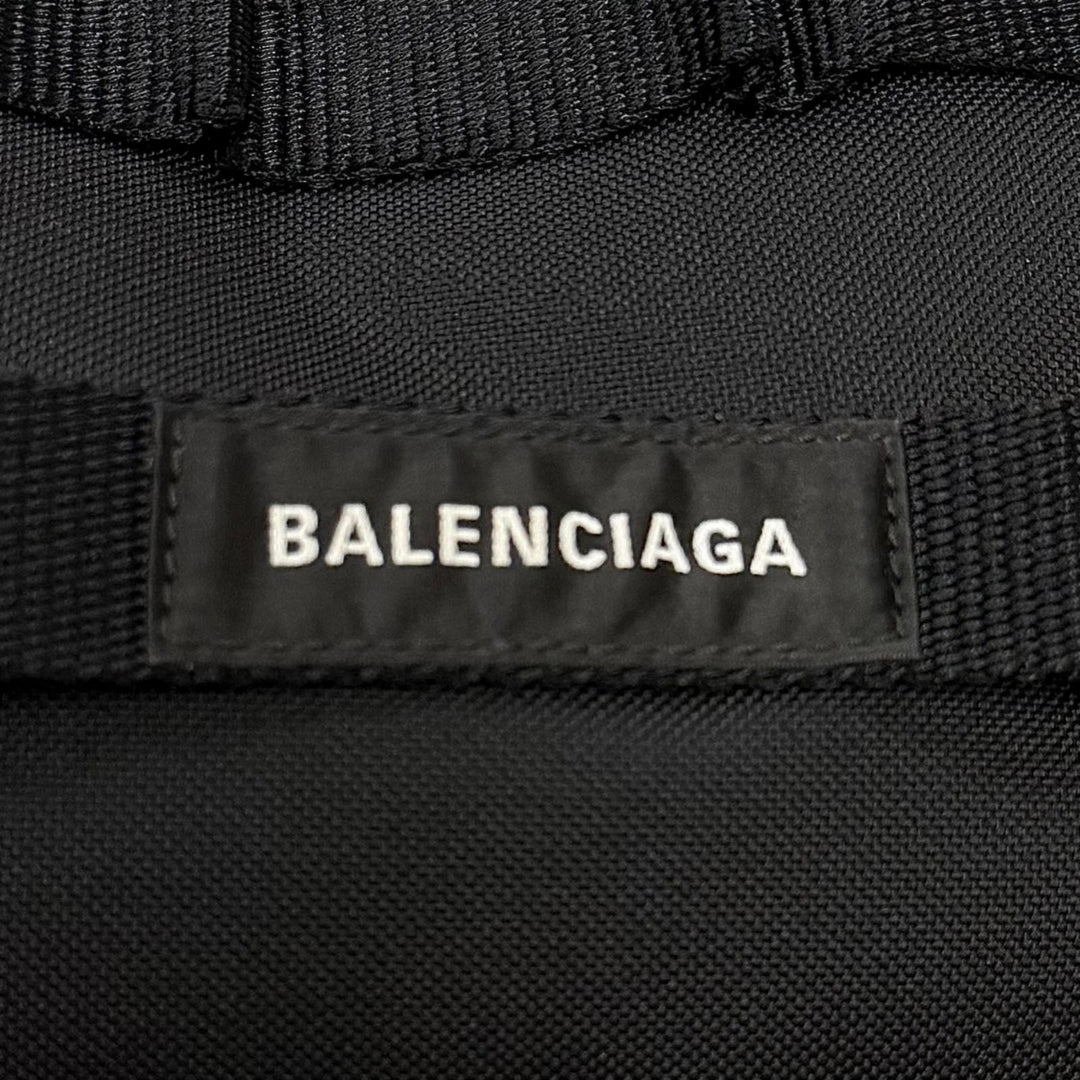美品▼BALENCIAGA バレンシアガ 644029 ARMY アーミー スモール ナイロン レザー 2WAY トートバッグ ブラック イタリア製 メンズ