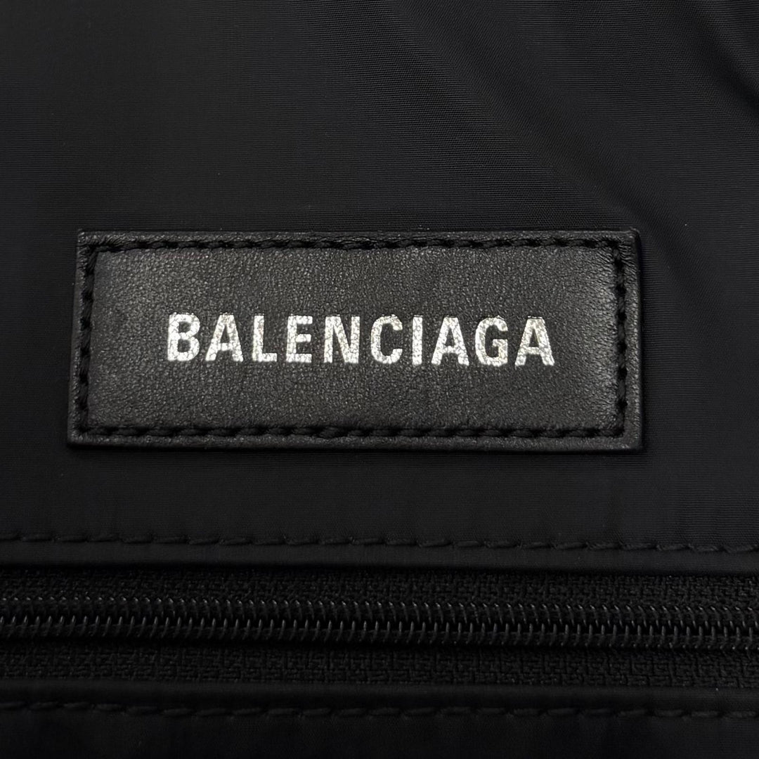 美品▼BALENCIAGA バレンシアガ 644029 ARMY アーミー スモール ナイロン レザー 2WAY トートバッグ ブラック イタリア製 メンズ
