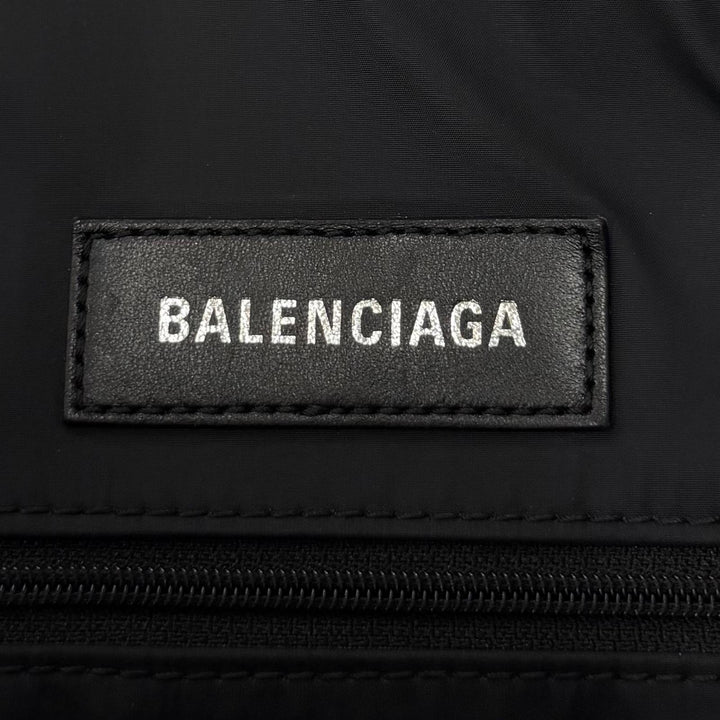 美品▼BALENCIAGA バレンシアガ 644029 ARMY アーミー スモール ナイロン レザー 2WAY トートバッグ ブラック イタリア製 メンズ