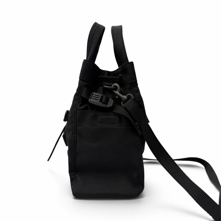 美品▼BALENCIAGA バレンシアガ 644029 ARMY アーミー スモール ナイロン レザー 2WAY トートバッグ ブラック イタリア製 メンズ