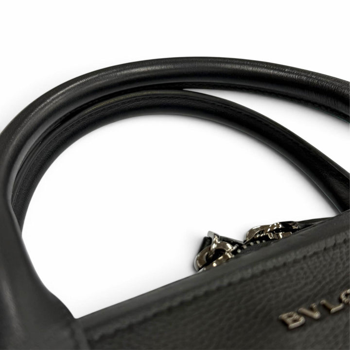 良品▼BVLGARI ブルガリ 291917 ブルガリマン レザー 2WAY ビジネスバッグ ブリーフケース ブラック メンズ 定価462000円 保存袋付き
