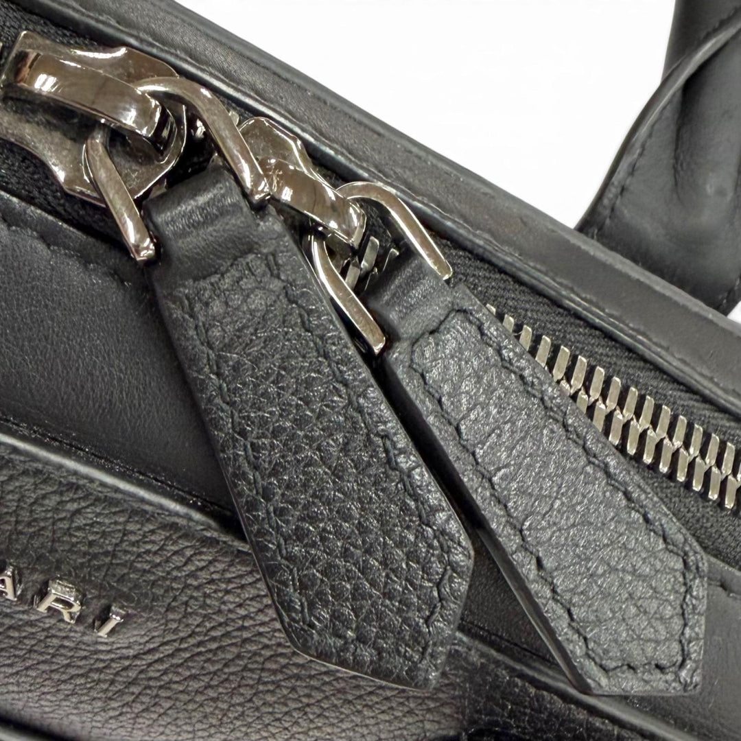 良品▼BVLGARI ブルガリ 291917 ブルガリマン レザー 2WAY ビジネスバッグ ブリーフケース ブラック メンズ 定価462000円 保存袋付き