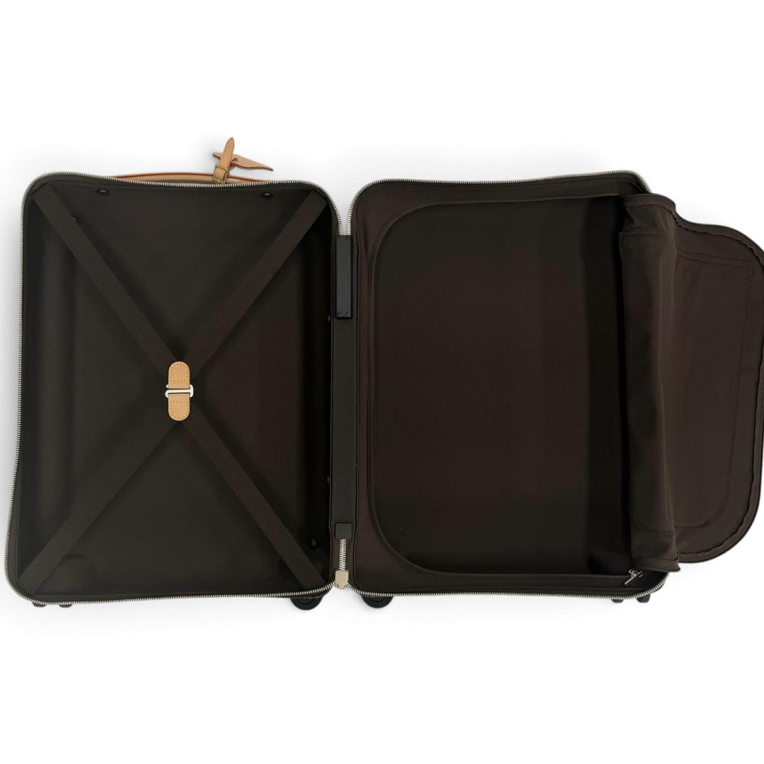 美品□LOUIS VUITTON ルイヴィトン M13767 モノグラム ホライゾン 55 スーツケース モノグラムキャンバス 4輪 ブラウン フランス製