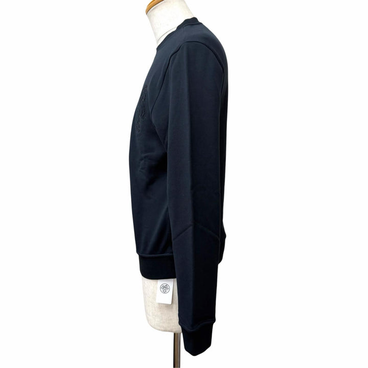 未使用品□HERMES エルメス 25AW H567775H Clou de Selle ワッペン スウェットシャツ ダークネイビー S イタリア製 正規品 メンズ