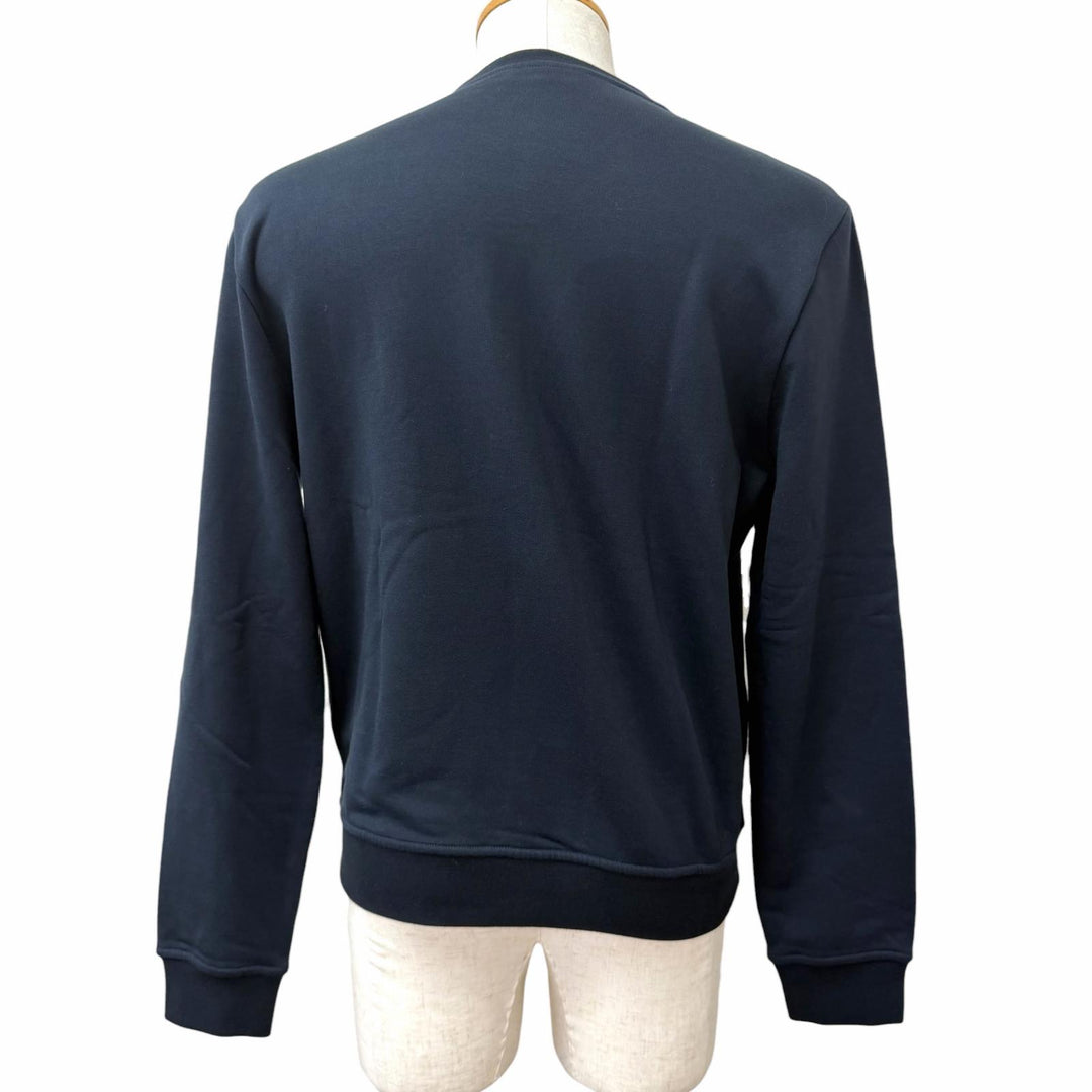 未使用品□HERMES エルメス 25AW H567775H Clou de Selle ワッペン スウェットシャツ ダークネイビー S イタリア製 正規品 メンズ