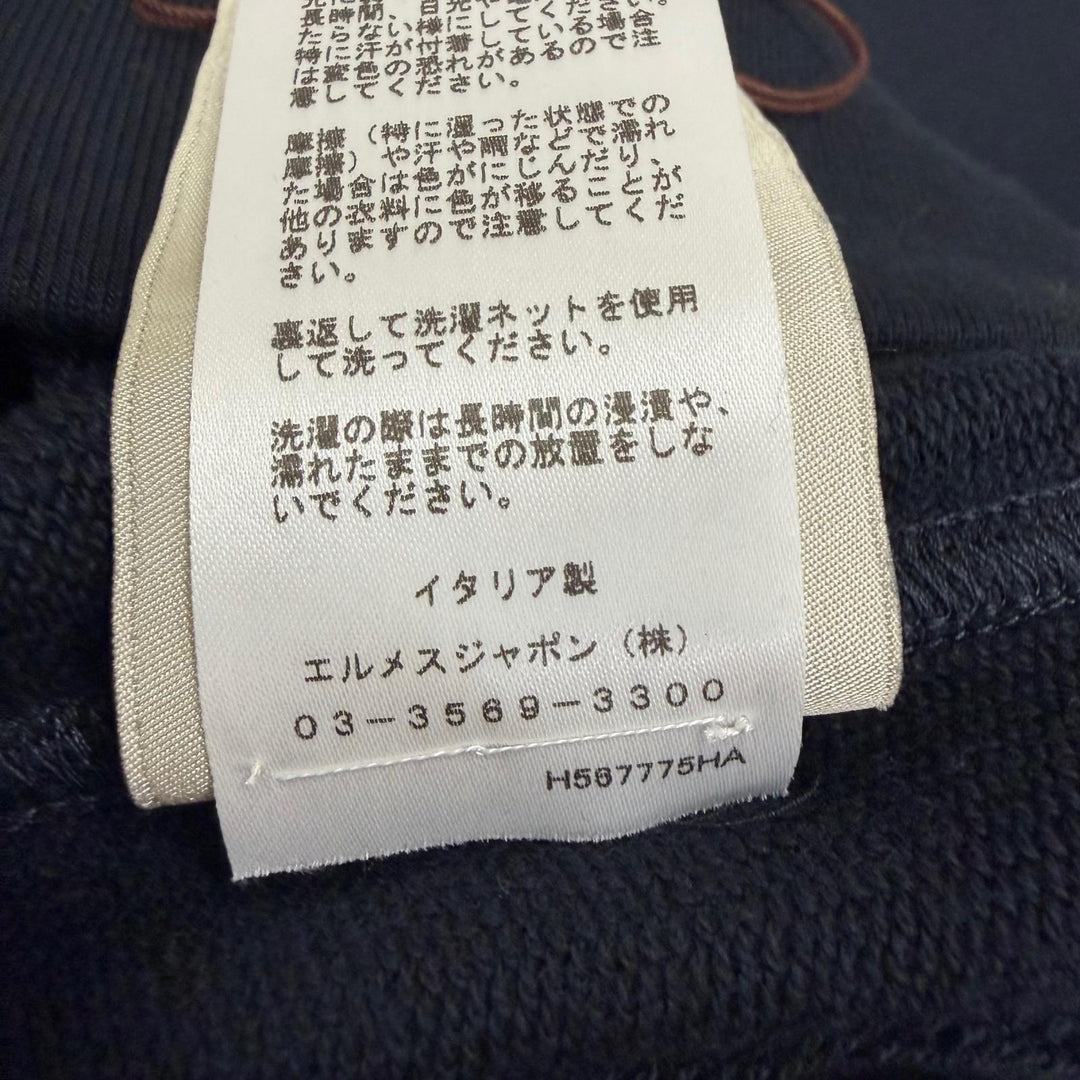 未使用品□HERMES エルメス 25AW H567775H Clou de Selle ワッペン スウェットシャツ ダークネイビー S イタリア製 正規品 メンズ