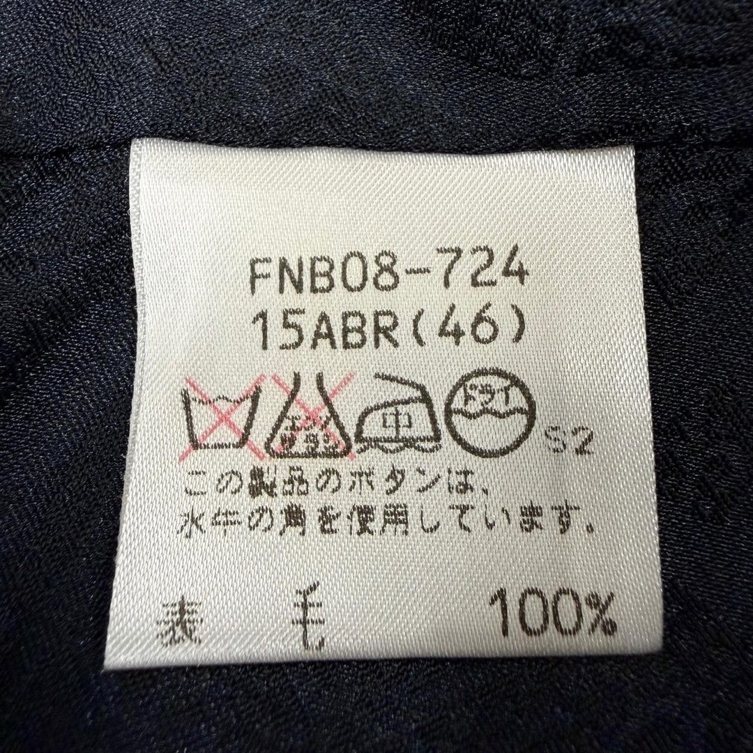 美品☆Burberrys バーバリー ヴィンテージ ウール100％ ロゴボタン 比翼仕立て ロング丈 コート ネイビー 15 正規品 レディース