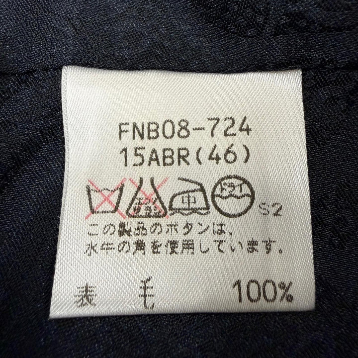 美品☆Burberrys バーバリー ヴィンテージ ウール100％ ロゴボタン 比翼仕立て ロング丈 コート ネイビー 15 正規品 レディース
