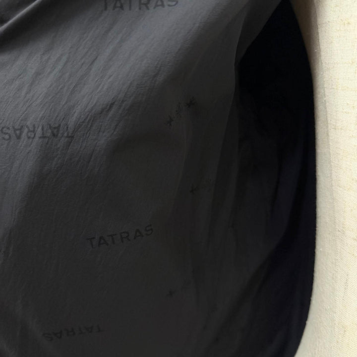 美品□TATRAS タトラス 22AW MTAT22A4289-D DOMIZIANO ウール シルク Rライン フーデッド ダウンジャケット ブラック 03 正規品 メンズ