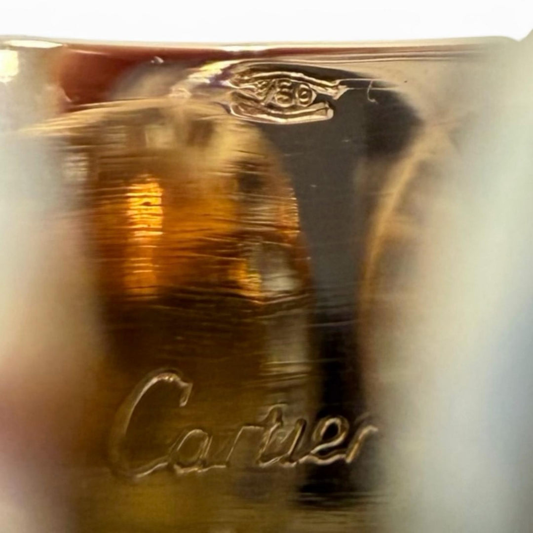 極美品★Cartier カルティエ 750(YG PG WG) ダイヤモンド 2C ドゥーブルC ラージLM スリーカラー リング 54 (JP14号相当） 重量5.88g