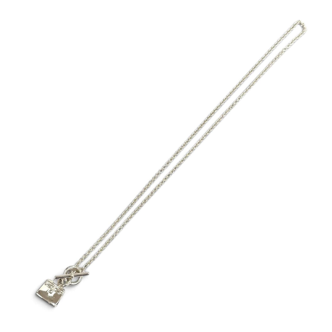 美品★HERMES エルメス 2024年製 AG925 アミュレット ネックレス ケリー ペンダント アクセサリー シルバー フランス製 重量13.8g