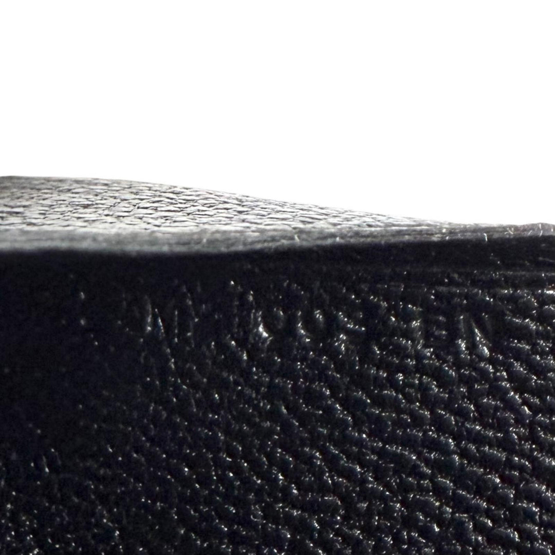未使用品★HERMES エルメス カルヴィ デュオ ブラック シェーブル セリエ金具 コンパクトウォレット 二つ折り財布 Z刻印 フランス製 箱付