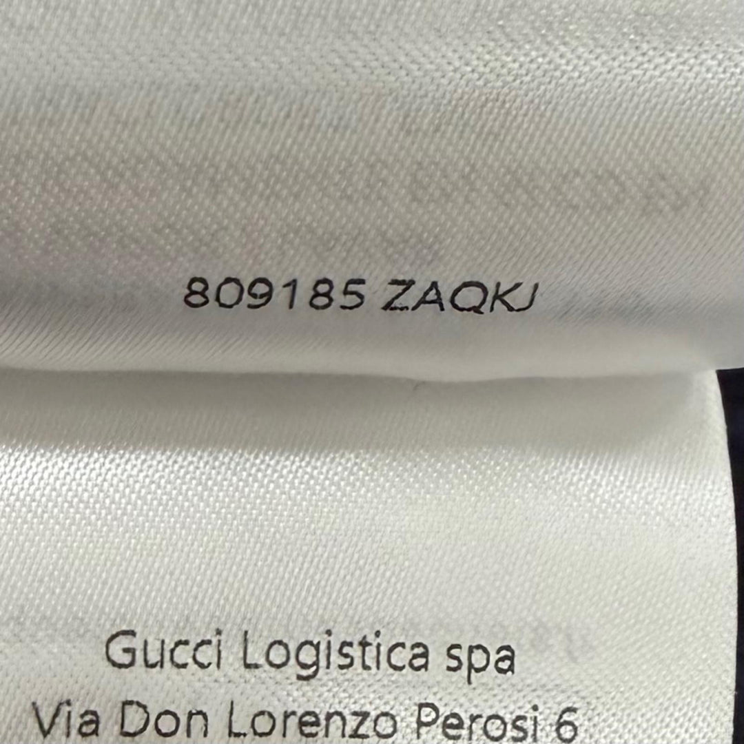 未使用品★GUCCI グッチ 25SS 809185 GGスプリーム サイドプリーツ シャツ ワンピース ネイビー 36 イタリア製 正規品 ハンガー付き