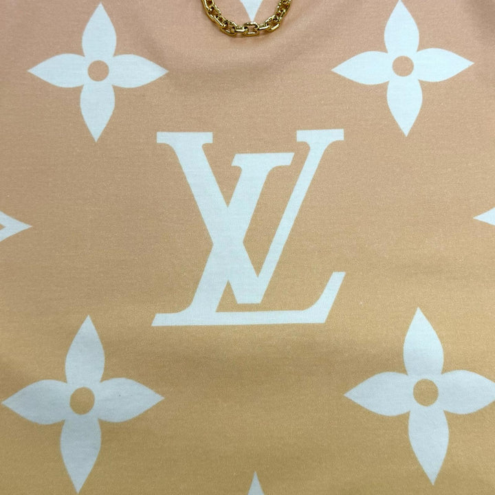 極美品★LOUIS VUITTON ルイヴィトン コットン100％ サンライズモノグラム LVロゴ 半袖Ｔシャツ マルチ XL イタリア製 正規品 レディース