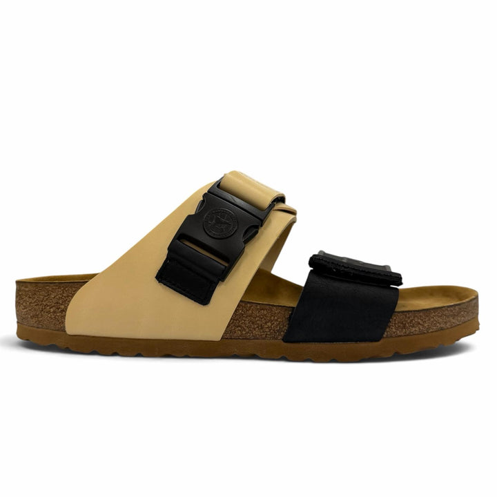 未使用品▼BIRKENSTOCK RickOwens ビルケンシュトック リックオウエンス Rotterdam ロッテルダム レザーサンダル ベージュ ブラック 27