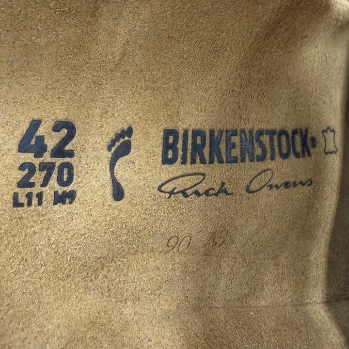 未使用品▼BIRKENSTOCK RickOwens ビルケンシュトック リックオウエンス Rotterdam ロッテルダム レザーサンダル ベージュ ブラック 27