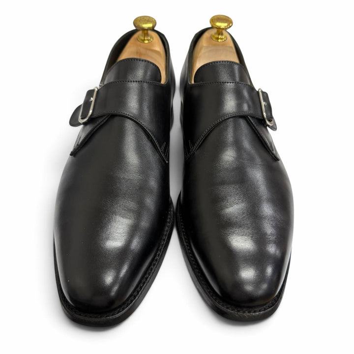 美品□CROCKETT&amp;JONES クロケットアンドジョーンズ COMPTON 3 レザー UNITED ARROWS別注 モンクストラップ ドレスシューズ 7E 英国製