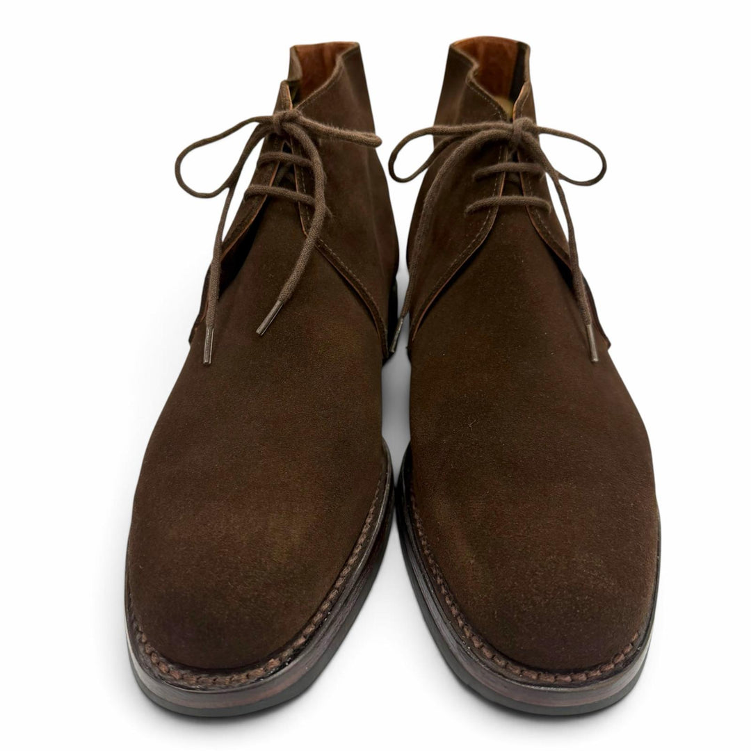 極美品▼CROCKETT&amp;JONES クロケットアンドジョーンズ CHUKKA チャッカ スウェードレザー レースアップ チャッカ ブーツ ブラウン 6.5