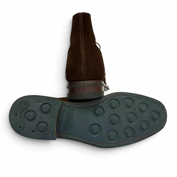 極美品▼CROCKETT&amp;JONES クロケットアンドジョーンズ CHUKKA チャッカ スウェードレザー レースアップ チャッカ ブーツ ブラウン 6.5