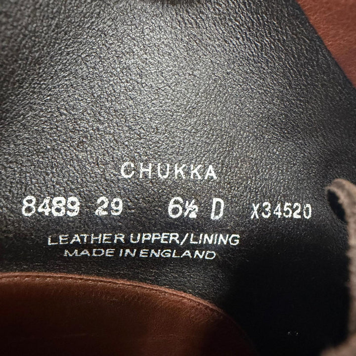 極美品▼CROCKETT&amp;JONES クロケットアンドジョーンズ CHUKKA チャッカ スウェードレザー レースアップ チャッカ ブーツ ブラウン 6.5