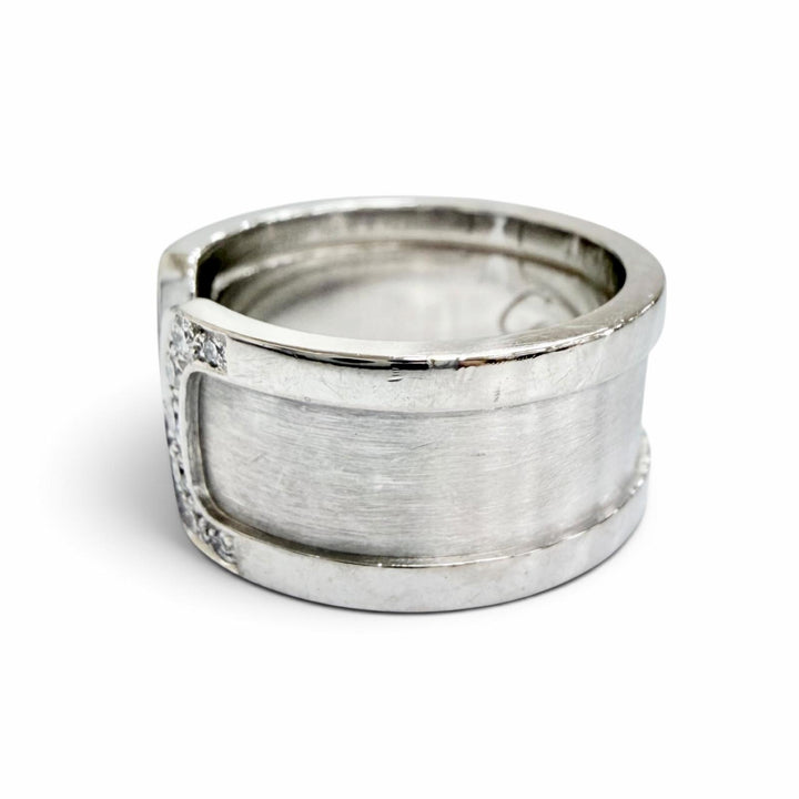良品△Cartier カルティエ 2C Cドゥ LM ワイドリング 指輪 アクセサリー 750(WG) ホワイトゴールド 54 (JP14号) 重量12.8g レディース