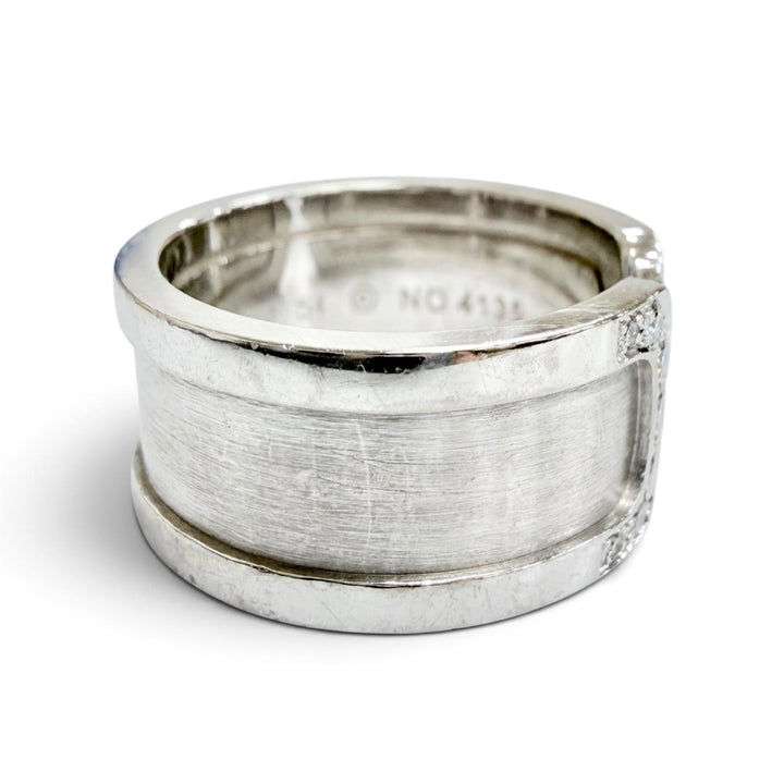 良品△Cartier カルティエ 2C Cドゥ LM ワイドリング 指輪 アクセサリー 750(WG) ホワイトゴールド 54 (JP14号) 重量12.8g レディース