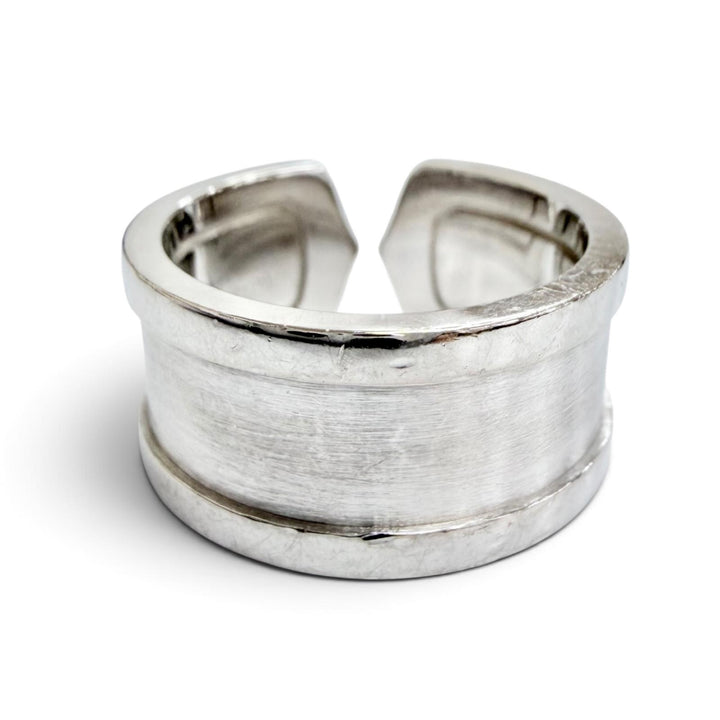 良品△Cartier カルティエ 2C Cドゥ LM ワイドリング 指輪 アクセサリー 750(WG) ホワイトゴールド 54 (JP14号) 重量12.8g レディース