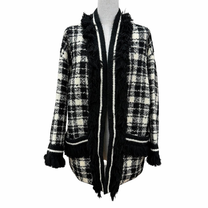 美品☆GUCCI グッチ 643297 ウール 2021リゾートコレクション ツイード ジャケット ブラック ホワイト 38 イタリア製 正規品 レディース