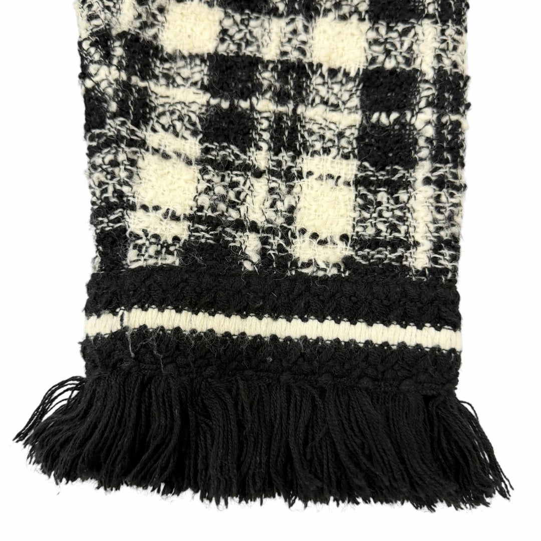 美品☆GUCCI グッチ 643297 ウール 2021リゾートコレクション ツイード ジャケット ブラック ホワイト 38 イタリア製 正規品 レディース