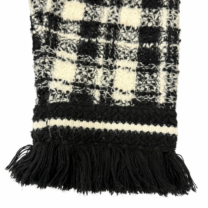 美品☆GUCCI グッチ 643297 ウール 2021リゾートコレクション ツイード ジャケット ブラック ホワイト 38 イタリア製 正規品 レディース