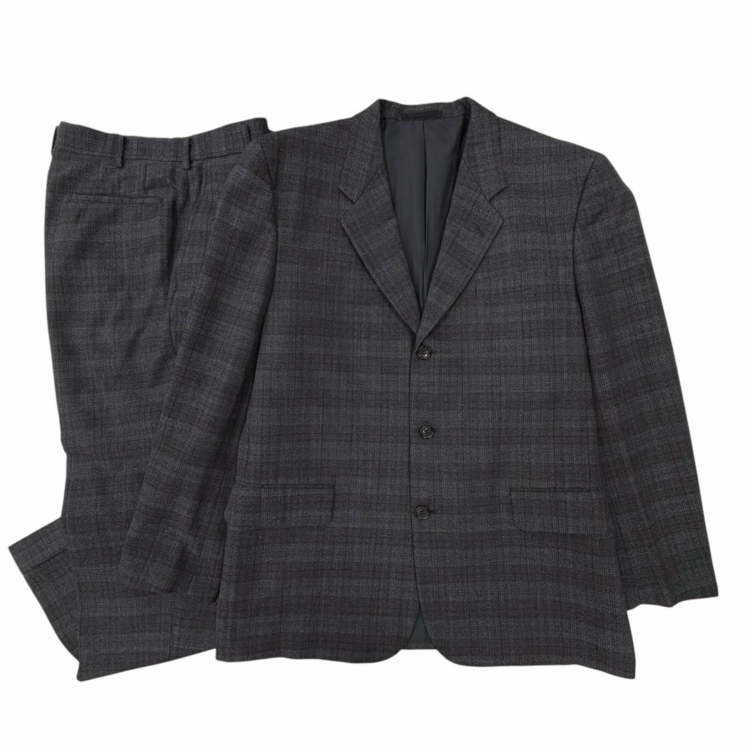 極美品▼COMME des GARCONS HOMME コムデギャルソンオム ヴィンテージ AD1999 ウール チェック柄 シングルスーツ セットアップ M 正規品