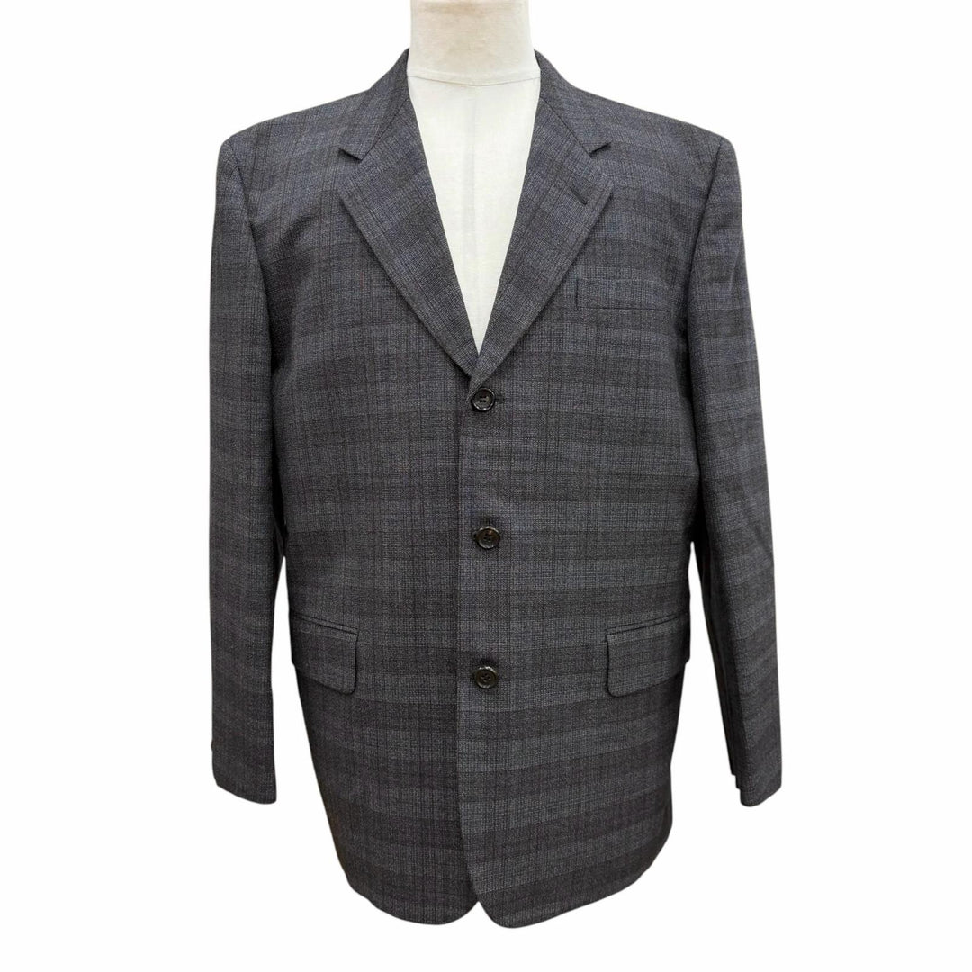 極美品▼COMME des GARCONS HOMME コムデギャルソンオム ヴィンテージ AD1999 ウール チェック柄 シングルスーツ セットアップ M 正規品