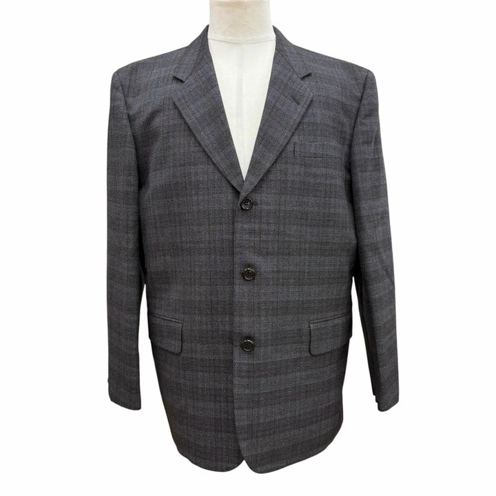 極美品▼COMME des GARCONS HOMME コムデギャルソンオム ヴィンテージ AD1999 ウール チェック柄 シングルスーツ セットアップ M 正規品