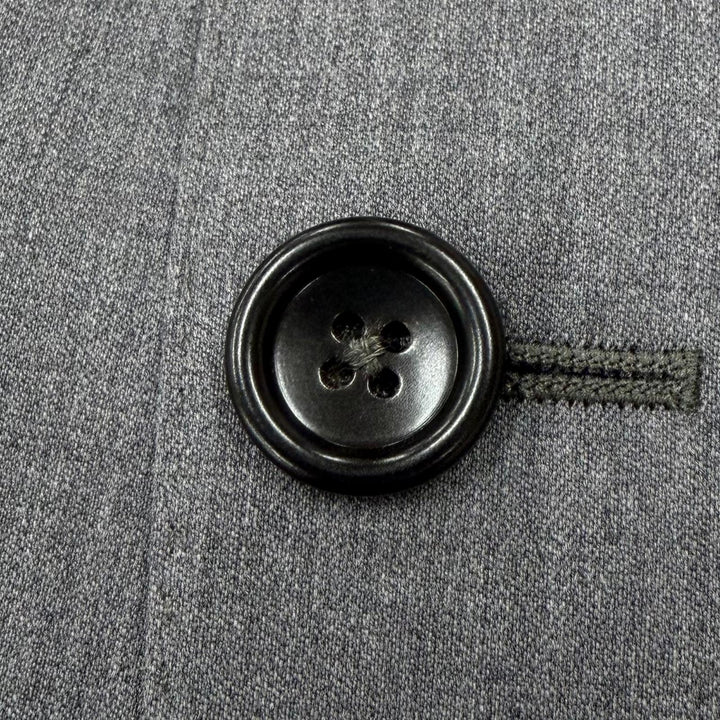 極美品▼GUCCI グッチ 252024 ウール100% ロゴ入りボタン シングルスーツ セットアップ グレー 正規品 メンズ ビジネスオススメ◎