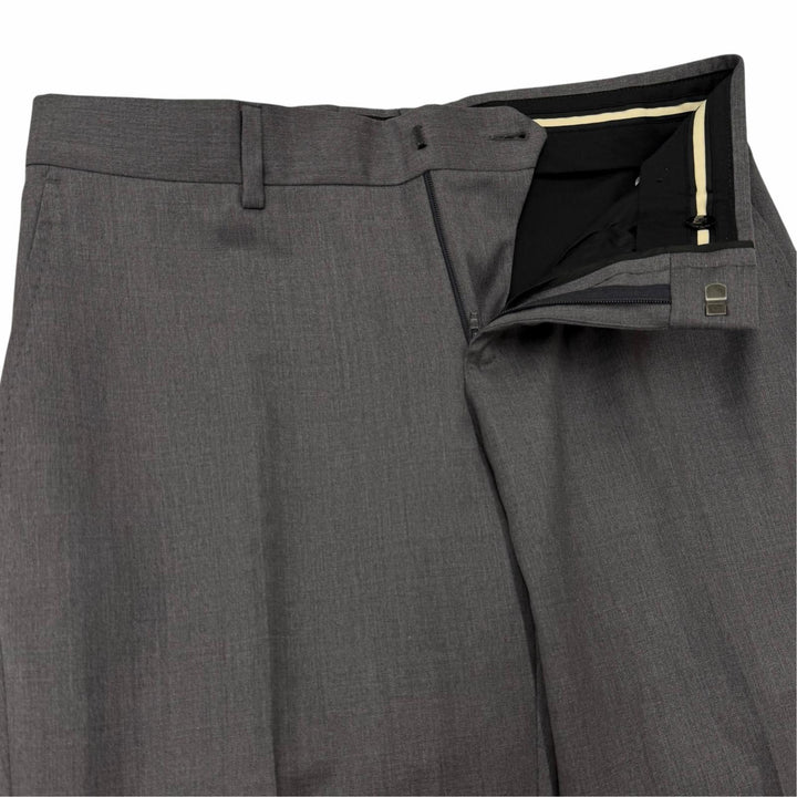 極美品▼GUCCI グッチ 252024 ウール100% ロゴ入りボタン シングルスーツ セットアップ グレー 正規品 メンズ ビジネスオススメ◎