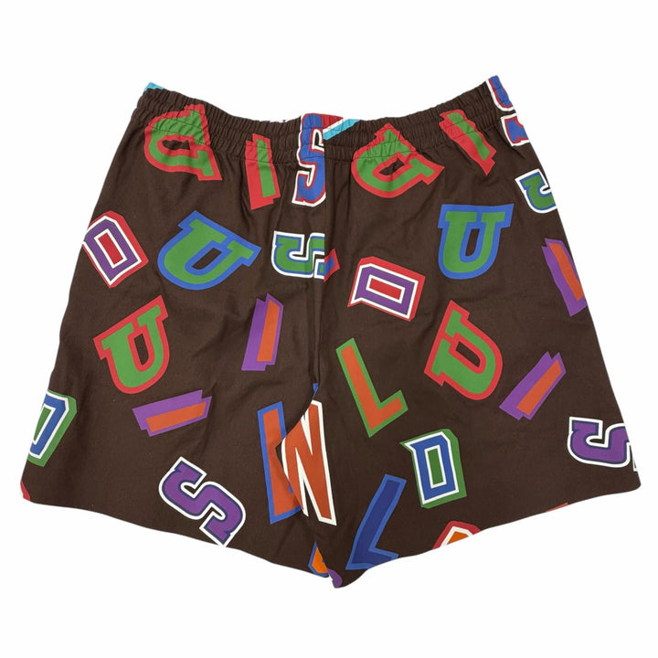 未使用品▼LOUIS VUITTON NBA ルイヴィトン NBA カプセルコレクション Drop2 レターショーツ ショートパンツ ブラウン マルチ 正規品