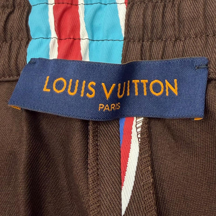 未使用品▼LOUIS VUITTON NBA ルイヴィトン NBA カプセルコレクション Drop2 レターショーツ ショートパンツ ブラウン マルチ 正規品