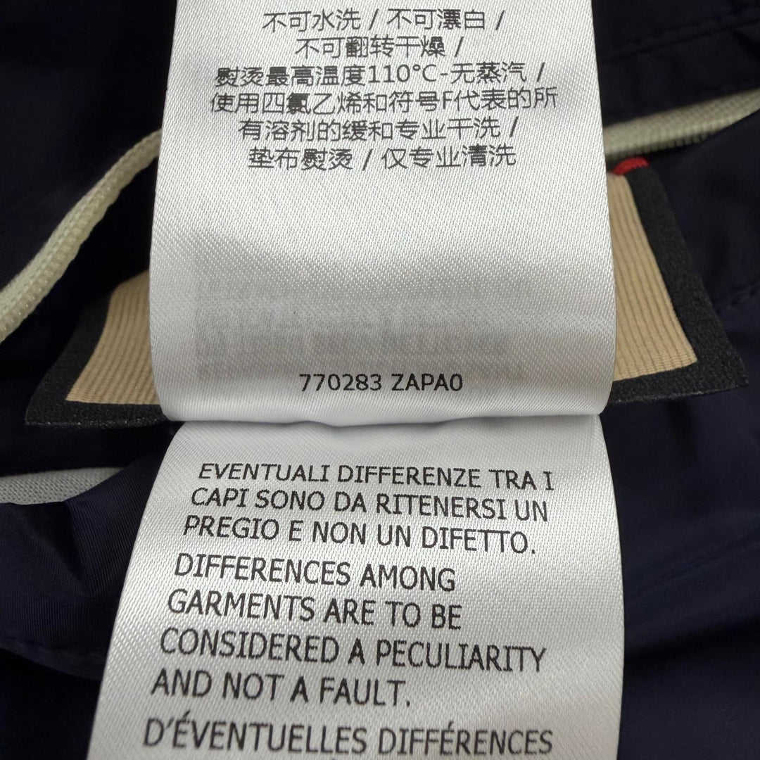 極美品▼GUCCI グッチ 24SS 770283 GG総柄 中綿入り リバーシブル ZIPUP ブルゾン ジャケット ネイビー IT 48 イタリア製 正規品 メンズ
