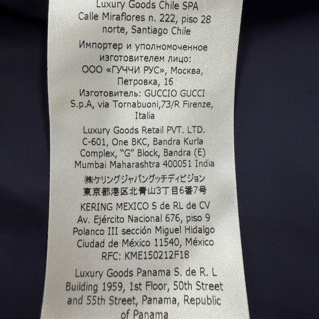 極美品▼GUCCI グッチ 24SS 770283 GG総柄 中綿入り リバーシブル ZIPUP ブルゾン ジャケット ネイビー IT 48 イタリア製 正規品 メンズ
