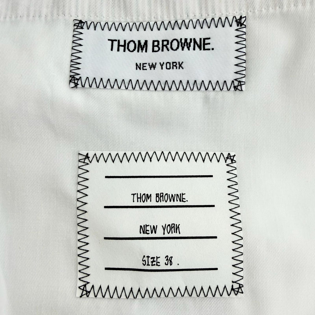 極美品△THOM BROWNE トムブラウン FTC436A コットン100% トリコロールストライプ ショートパンツ レッド ネイビー ホワイト IT38 正規品