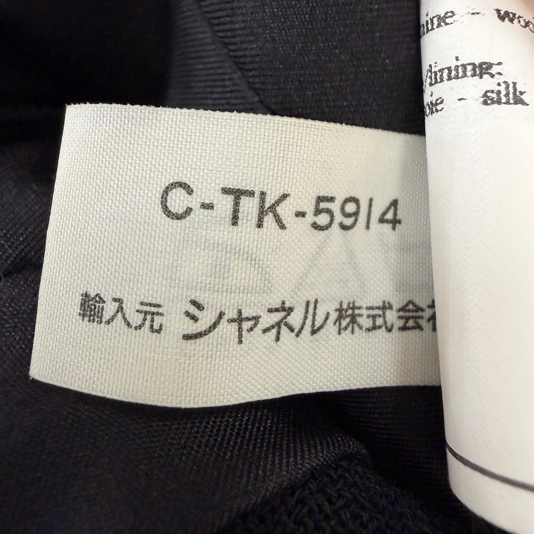 美品☆CHANEL シャネル ヴィンテージ 95P PO5185 ウール ココボタン ノースリーブ ワンピース ブラック 40 フランス製 正規品 レディース