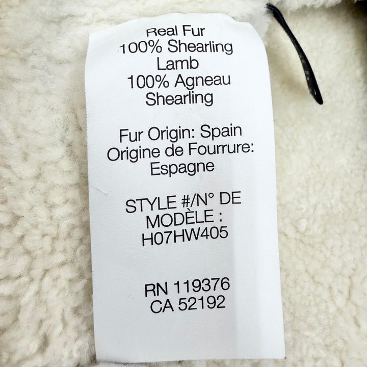 極美品△HELMUT LANG ヘルムートラング ラムレザー ジップアップ ボンバージャケット シャーリング ムートンジャケット ブラック S