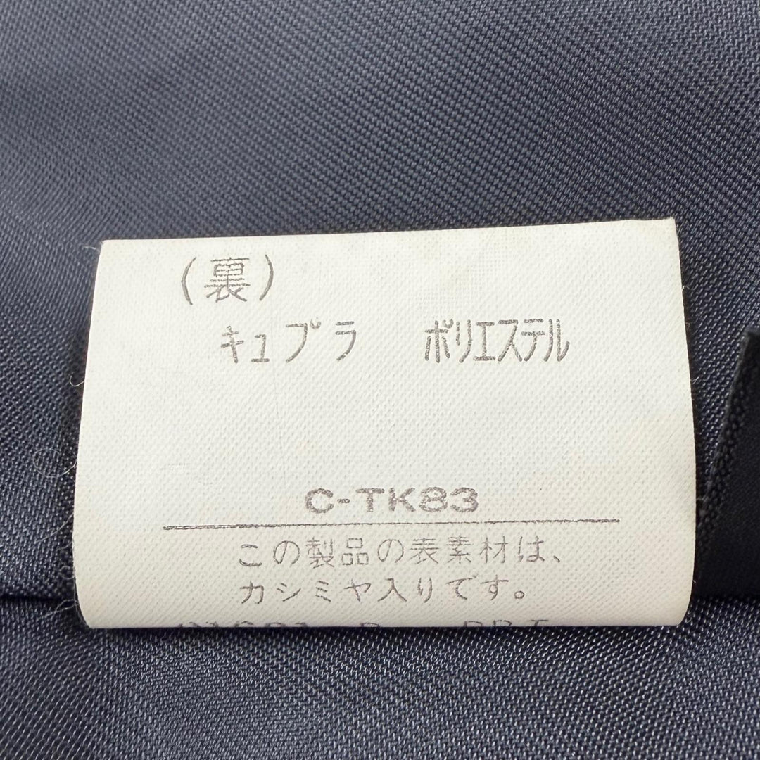 極美品▼Burberrys バーバリー ヴィンテージ ウール カシミヤ 比翼仕立て チェスターコート ネイビー L メンズ ビジネスオススメ◎