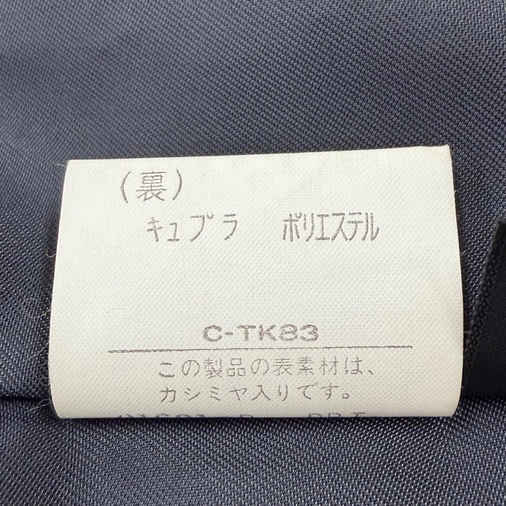 極美品▼Burberrys バーバリー ヴィンテージ ウール カシミヤ 比翼仕立て チェスターコート ネイビー L メンズ ビジネスオススメ◎
