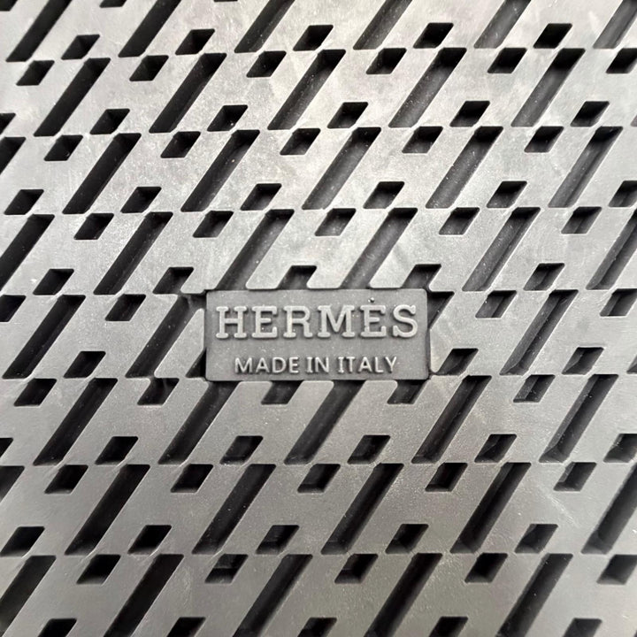 極美品☆HERMES エルメス エクストラ レザー シェーヌ ダンクル サンダル シルバー ブラック 36 イタリア製 レディース 保存袋付き